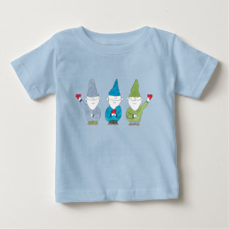 Camiseta Para Bebê Ímã de Gnomos Com Corações