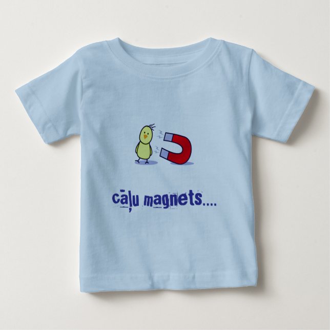 Camiseta Para Bebê ímã do pintinho do bebê (letão) (Frente)