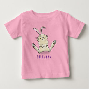 Camiseta Para Bebê Imagem de desenho animado de coelho bonito