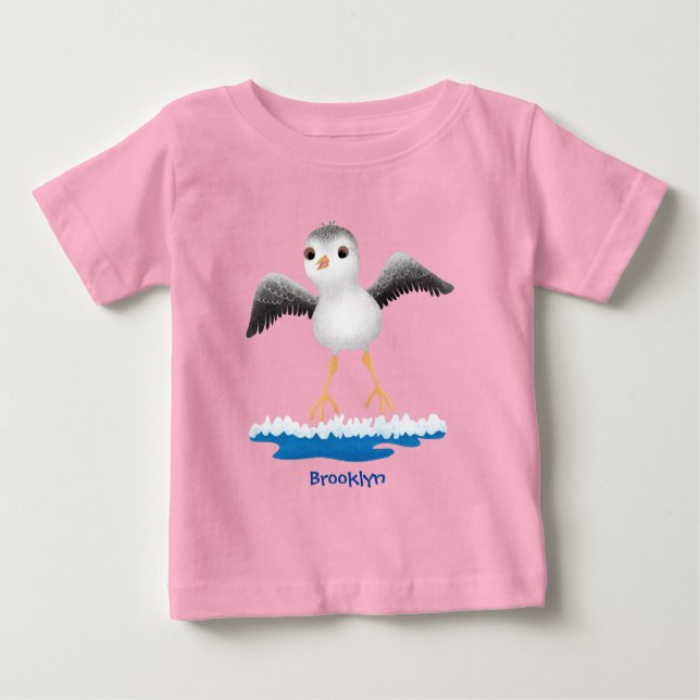 Camiseta Para Bebê Imagem de desenho animado de lixívia para bebês (Frente)