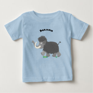 Camiseta Para Bebê Imagem de desenho animado de mamute boazona
