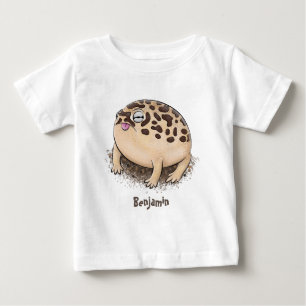 Camiseta Para Bebê Imagem de desenho animado do sapo de chuva deserto