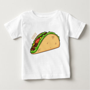 Camiseta Para Bebê Imagem de desenho animado do Taco