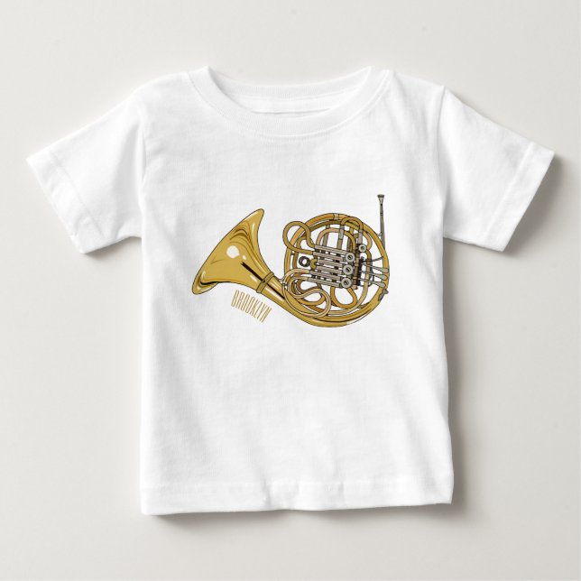 Camiseta Para Bebê Imagem de desenho animado francês (Frente)
