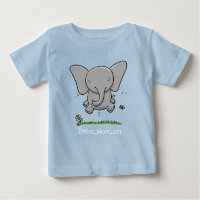 Imagem de desenho animado voador de elefante bebê