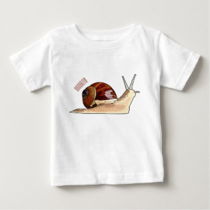Camiseta Para Bebê Imagem de desenho em caracol