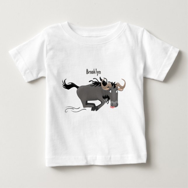 Camiseta Para Bebê Imagem de desenhos animados de geleia engraçada (Frente)