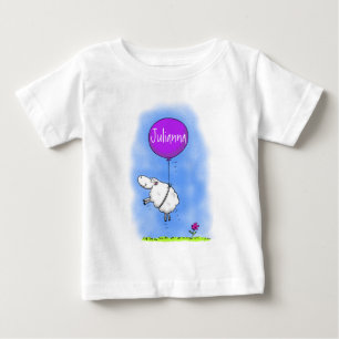 Camiseta Para Bebê Imagem de humor de desenho animado de balão de ov