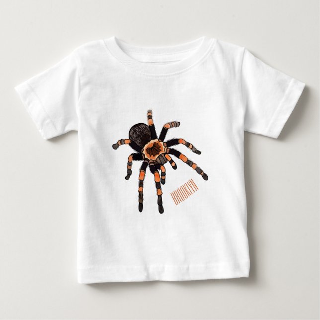 Camiseta Para Bebê Imagem do desenho de Tarantula (Frente)