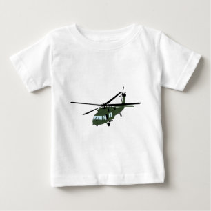Camiseta Para Bebê Imagem do Helicóptero Blackhawk