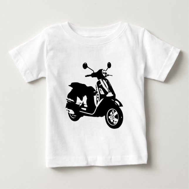 Camiseta Para Bebê Imagem do Patinete (Frente)