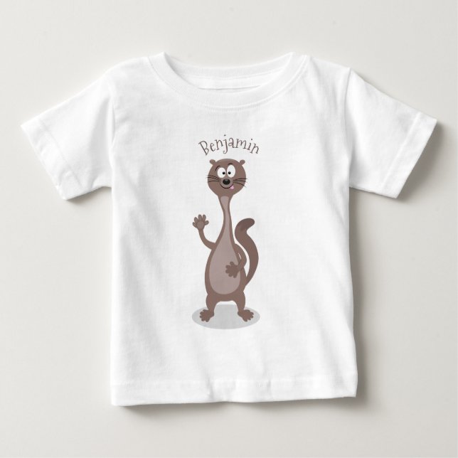 Camiseta Para Bebê Imagem engraçada de desenho animado (Frente)
