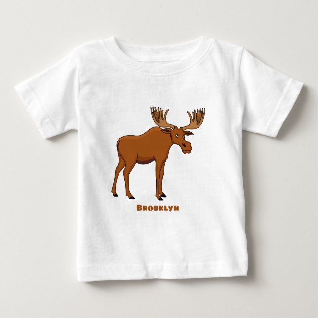 Camiseta Para Bebê Imagem engraçada de desenho animado (Frente)