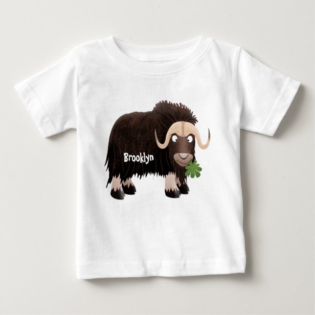 Camiseta Para Bebê Imagem engraçada de desenho animado (Frente)