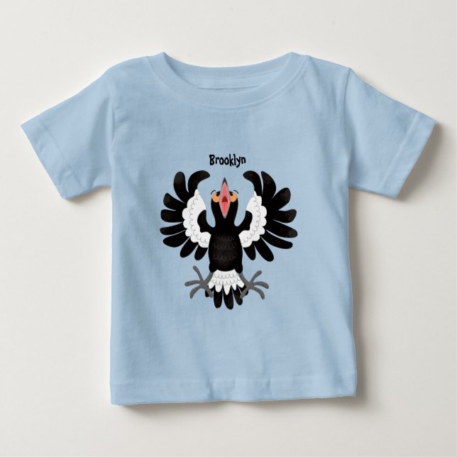 Camiseta Para Bebê Imagem engraçada de desenho animado australiano (Frente)