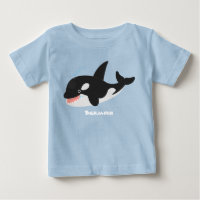 Imagem engraçada de desenho animado de orca