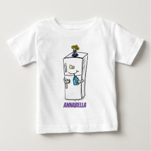 Camiseta Para Bebê Imagem engraçada do desenho do frigorífico
