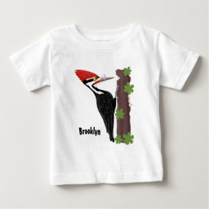 Camiseta Para Bebê Imagem engraçada do desenho do pica-pau pileado
