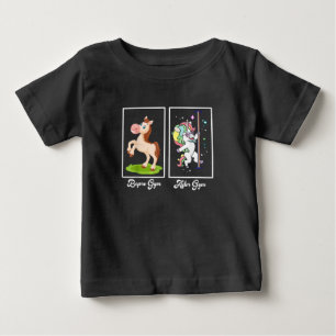 Camiseta Para Bebê Imagem Engraçada Do Unicórnio Antes Do Gym