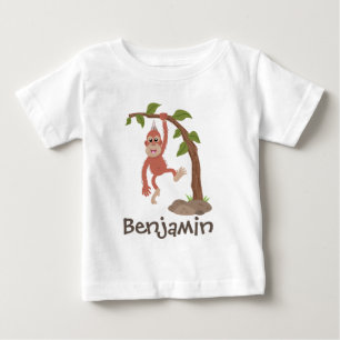 Camiseta Para Bebê Imagem engraçada e engraçada de desenho animado 