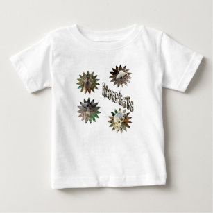 Camiseta Para Bebê Imagens do Meerkat em Formas Estrelas,