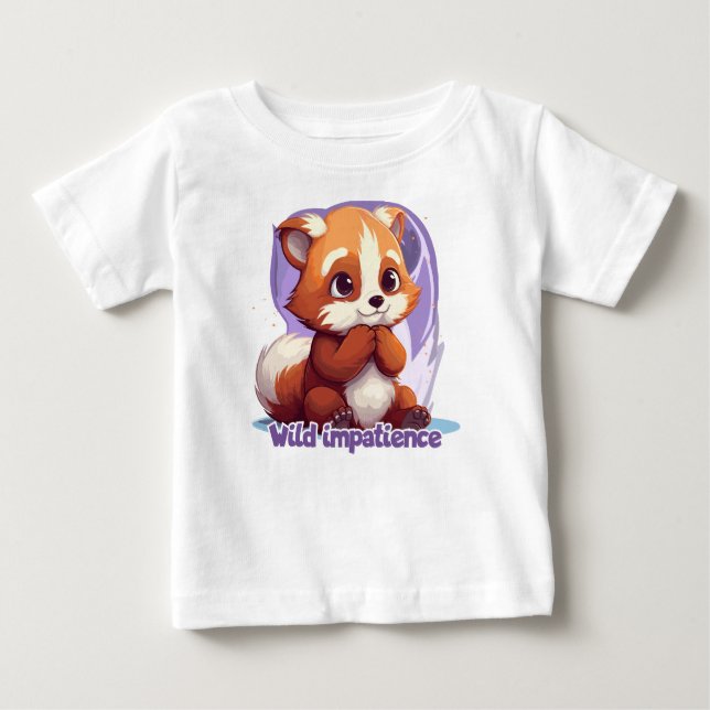Camiseta Para Bebê Impatience folle - Wild impatience (Frente)