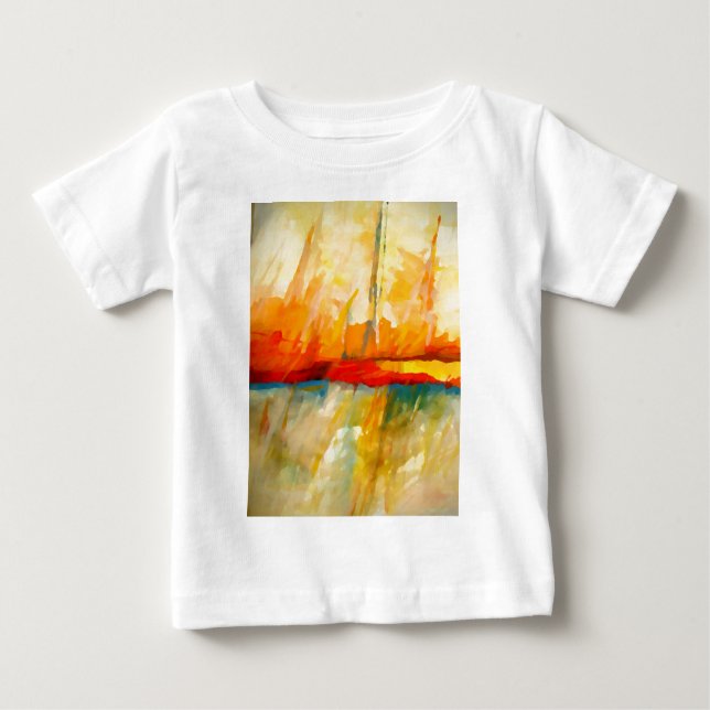 Camiseta Para Bebê Impressão Abstrato moderna (Frente)