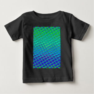Camiseta Para Bebê Impressão Artística com Motivo de Sereia Azul Ital