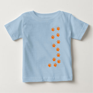 Camiseta Para Bebê impressão da pata - adicione seu próprio nome ou r