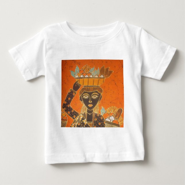 Camiseta Para Bebê Impressão de Arranjo de Carregando Africano (Frente)