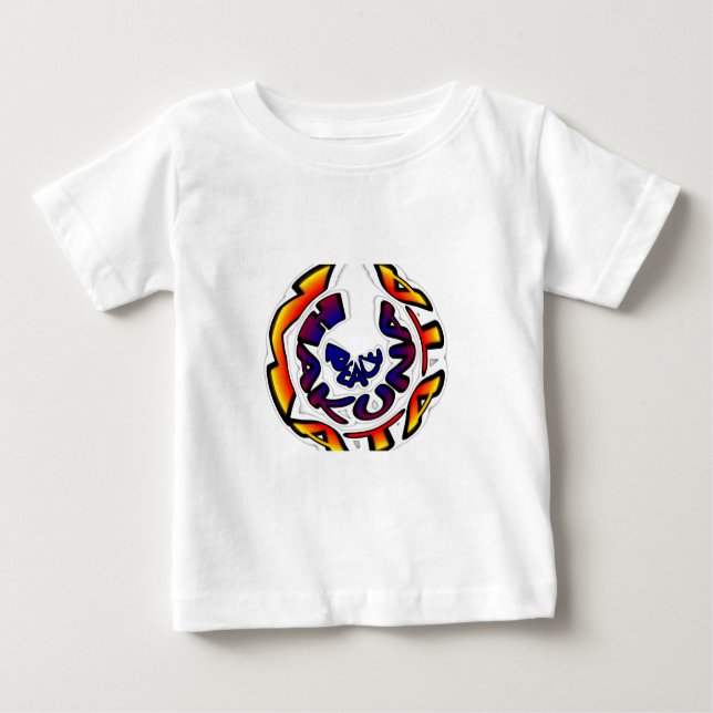 Camiseta Para Bebê impressão de Arte Circular "Peace Hakuna Matata" (Frente)
