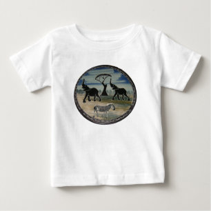 Camiseta Para Bebê Impressão de Arte de Elefante Africano