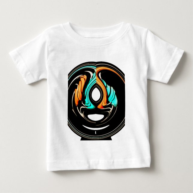 Camiseta Para Bebê Impressão de Arte de Padrão Tradicional Africano (Frente)