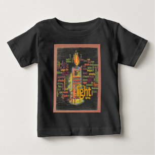 Camiseta Para Bebê Impressão de Arte em Nuvem do Palavra com Chamada