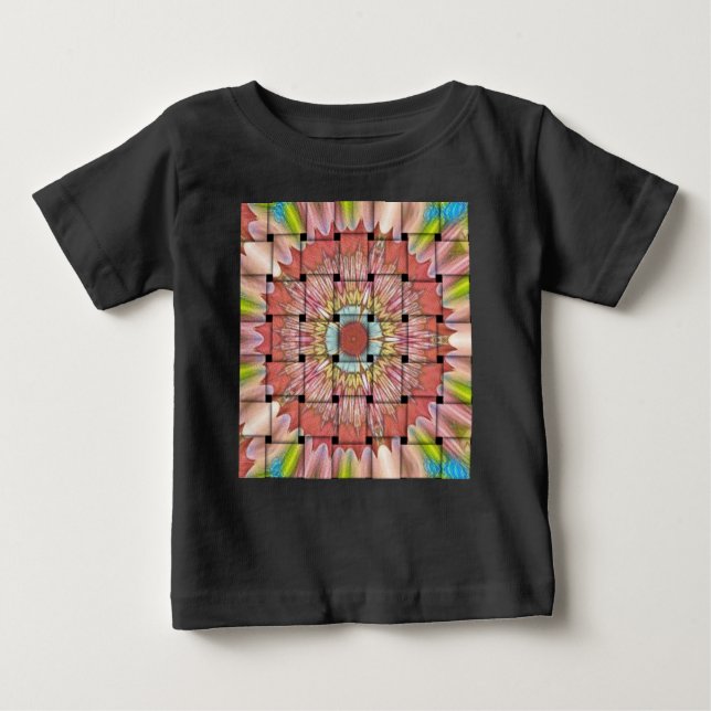 Camiseta Para Bebê Impressão de Arte Inspirada Africano - Design de T (Frente)