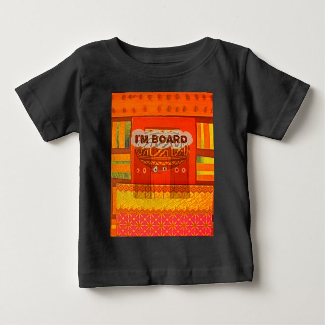 Camiseta Para Bebê Impressão de cores tradicionais africanas ouros (Frente)
