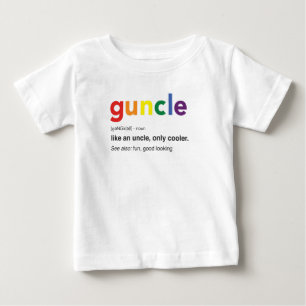 Camiseta Para Bebê Impressão de Definição de Guncle Engraçado