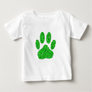 Camiseta Para Bebê Impressão de Folhagem Verde