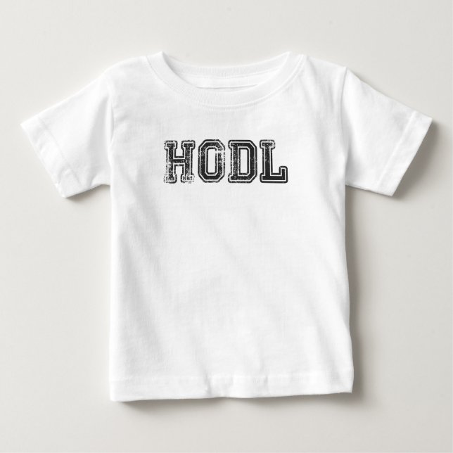 Camiseta Para Bebê Impressão de Hodl Cryptocurrency (Frente)