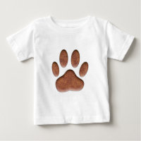 Impressão de Pata de Cachorro de Textura de Couro