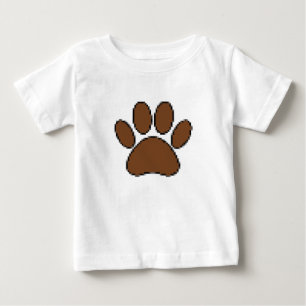 Camiseta Para Bebê Impressão de Pixel Cão