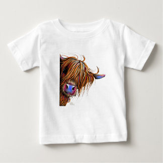 Camiseta Para Bebê Impressão de Vaca Highland "SuGaR LuMP"