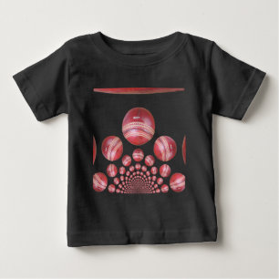 Camiseta Para Bebê Impressão do Cricket Ball do Sports Lover