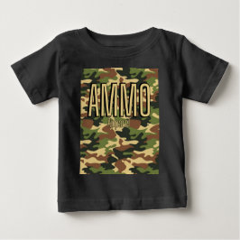 Camiseta Para Bebê IMPRESSÃO do Exército Roupa Clássico AMMO