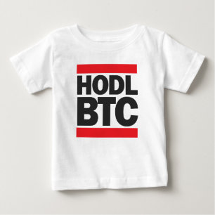 Camiseta Para Bebê Impressão engraçado de HODL BTC Bitcoin