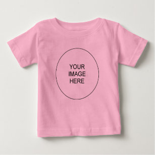 Camiseta Para Bebê Impressão frontal Adicionar Imagem de Texto Modelo