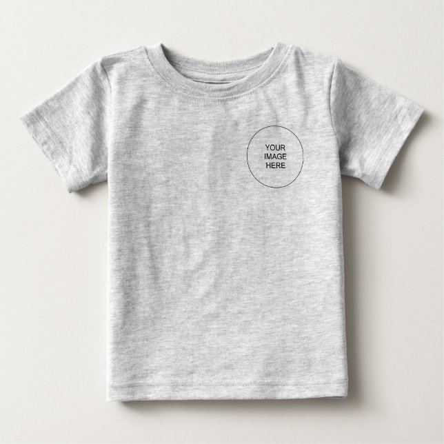 Camiseta Para Bebê Impressão frontal e traseira Adicionar imagem de t (Frente)