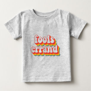 Camiseta Para Bebê Impressão Gráfico "Fools Errand" da Vintage em neg