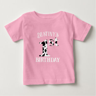 Camiseta Para Bebê Impressão primeiro aniversario