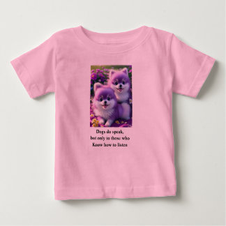 Camiseta Para Bebê Impressões Pawsome: Onde Cães Se Tornam Arte Vesti